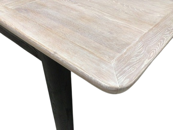 Dakota Solid Oak 1.3m Ext Dining Table - Painted Black with a Ciffa Finish