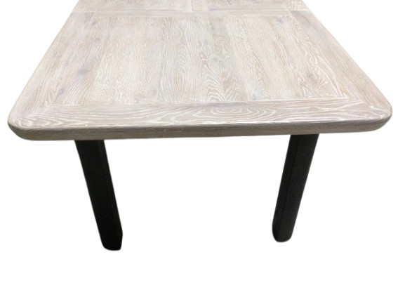Dakota Solid Oak 1.3m Ext Dining Table - Painted Black with a Ciffa Finish