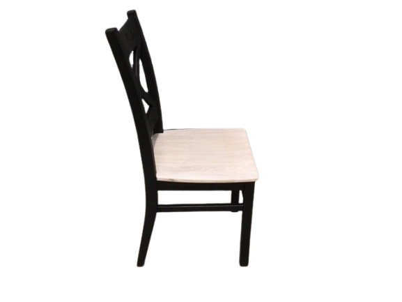 Dakota Solid Oak Cross Back Dining Chair painted Black
