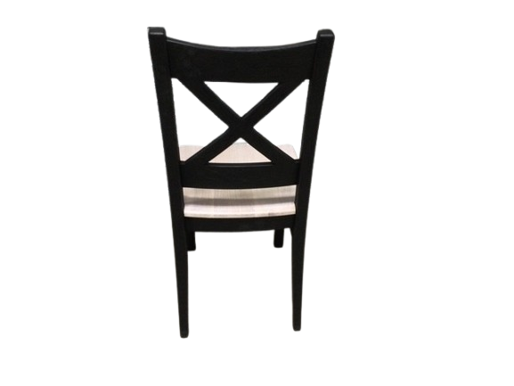 Dakota Solid Oak Cross Back Dining Chair painted Black