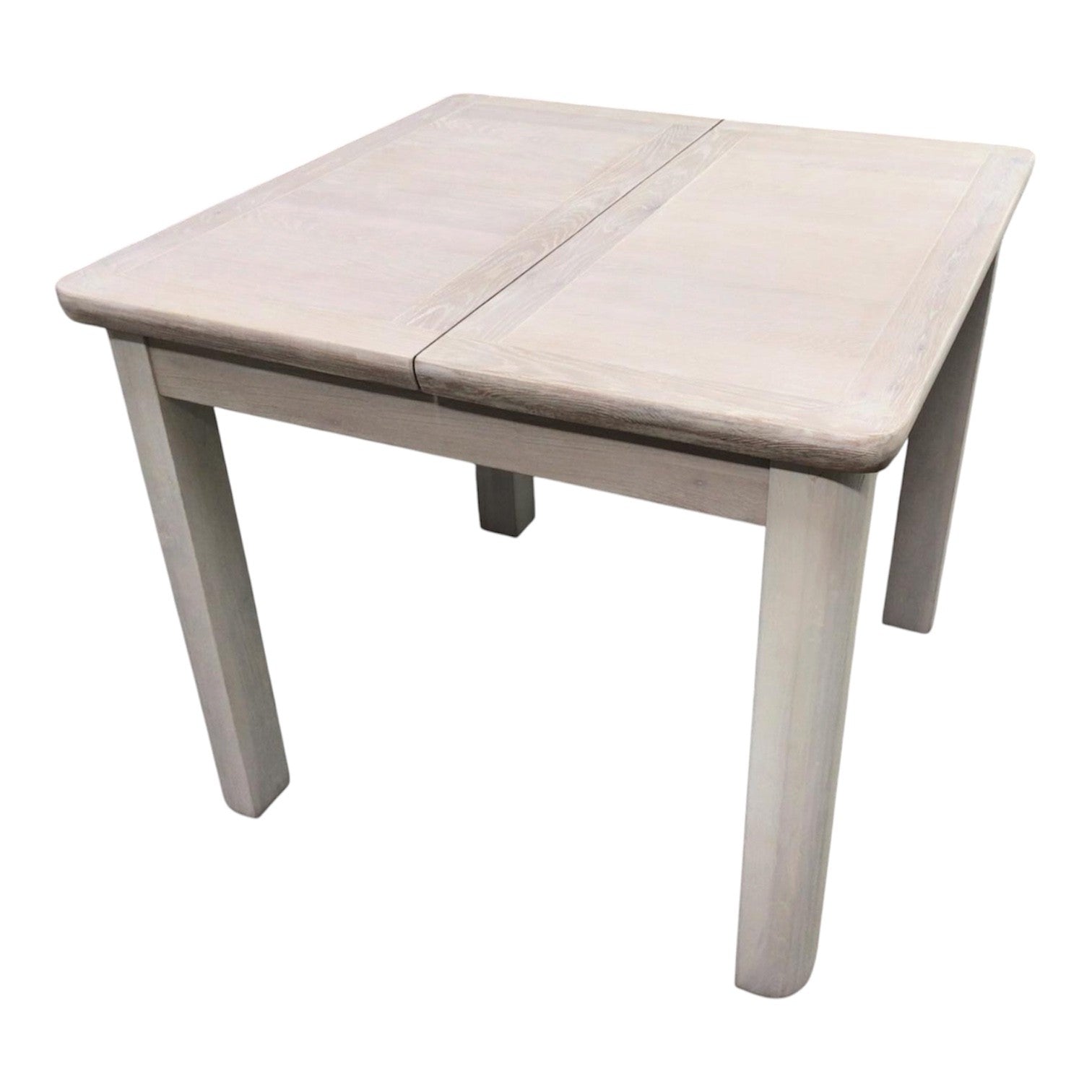 Dakota Oak 90cm Square Extending Dining Table with lime wash finish