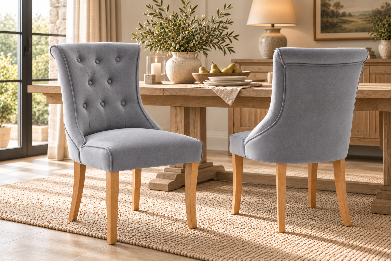 Kingston Chenille Grey Dining Chair - Pre-Order