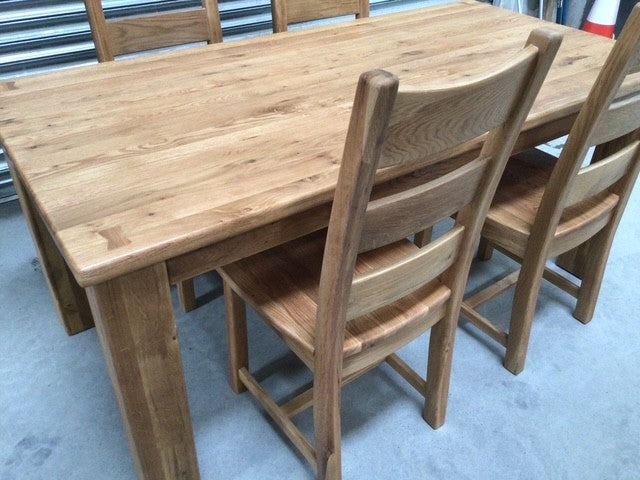 Tommy Solid Oak 1.8m Dining Set - Ex Display (Feb 26)