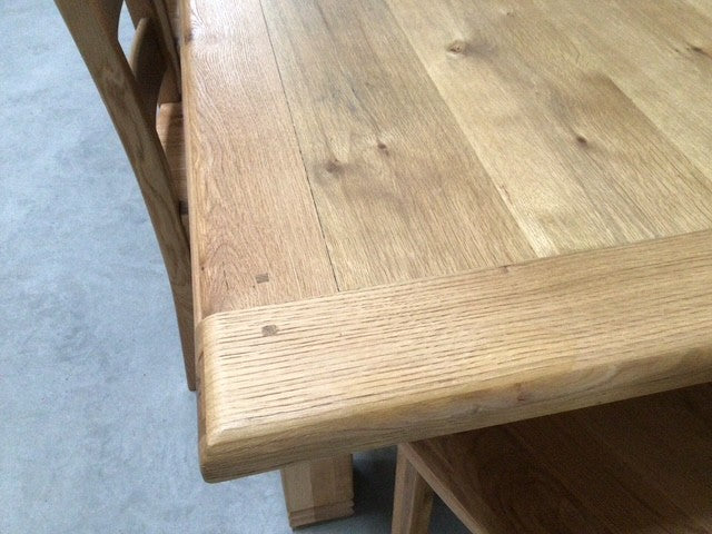 Danube Oak 1.8m Ext Dining Set - Ex Display (Feb 30)