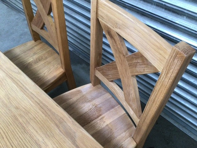 Maximus Oak 1.9m Dining Set - Ex Display (Feb 25)