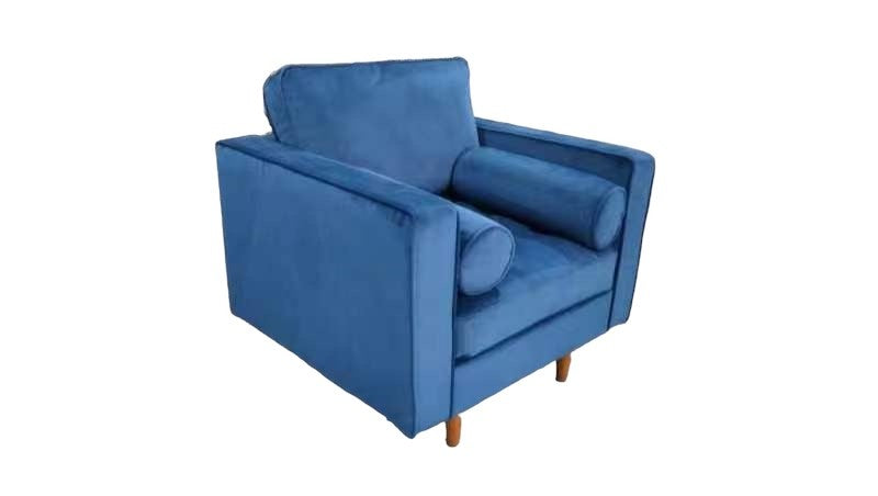 Hudson Blue Velvet Arm Chair