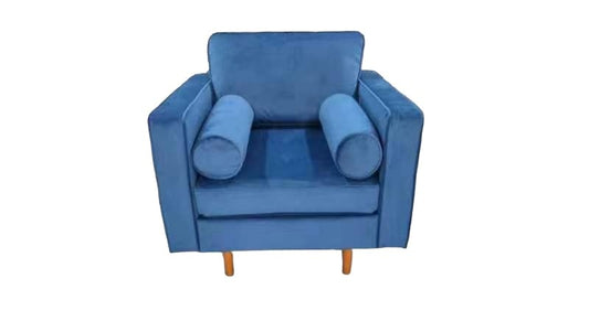 Hudson Blue Velvet Arm Chair