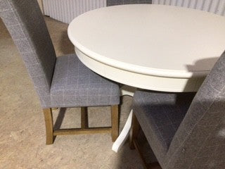 Jersey 1.2m Round Dining Set painted Off-White