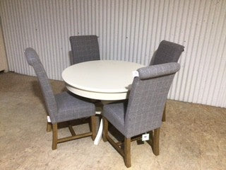 Jersey 1.2m Round Dining Set painted Off-White