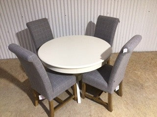 Jersey 1.2m Round Dining Set painted Off-White