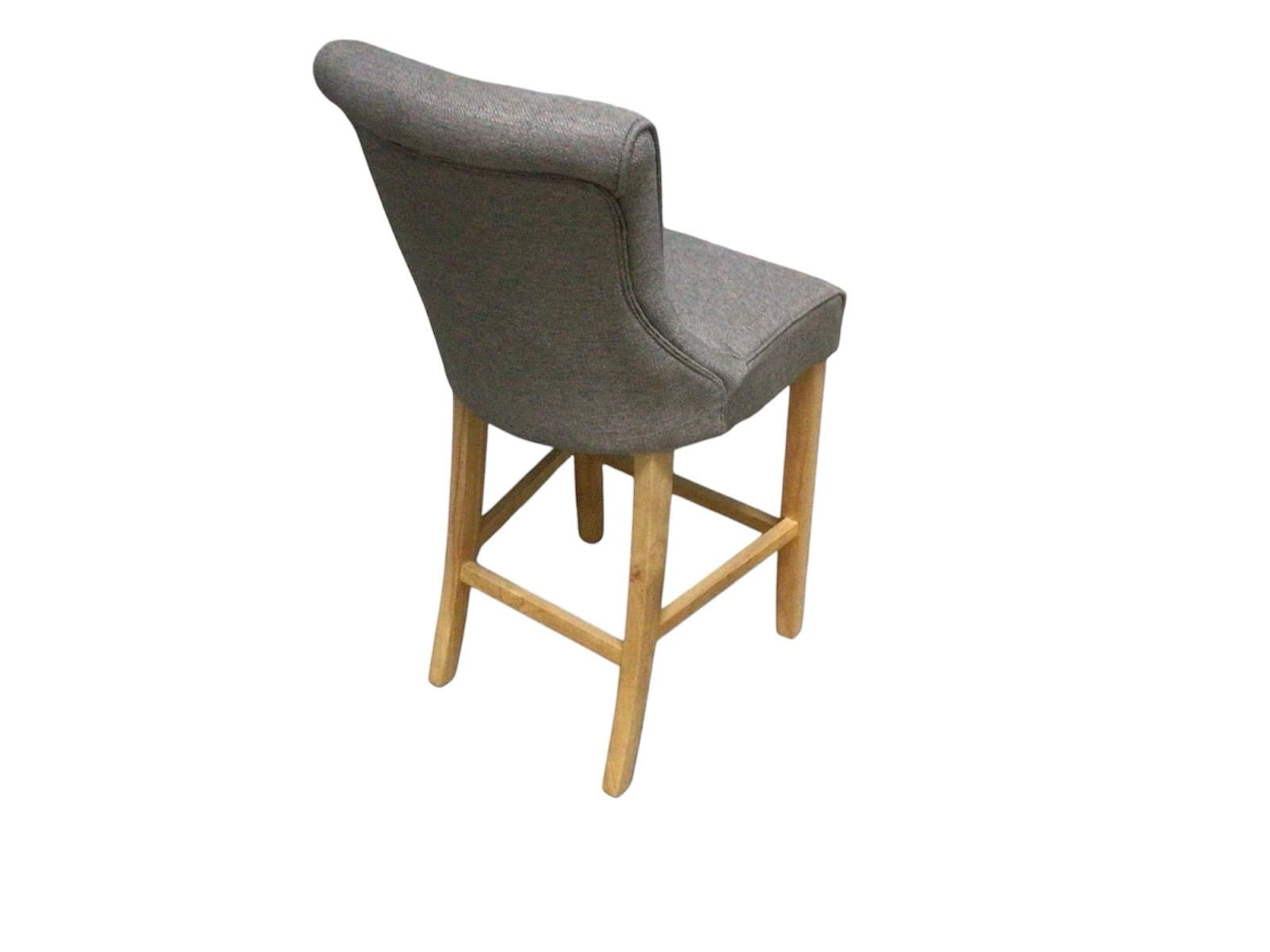 Kingston Cement Grey Linen Bar Stool