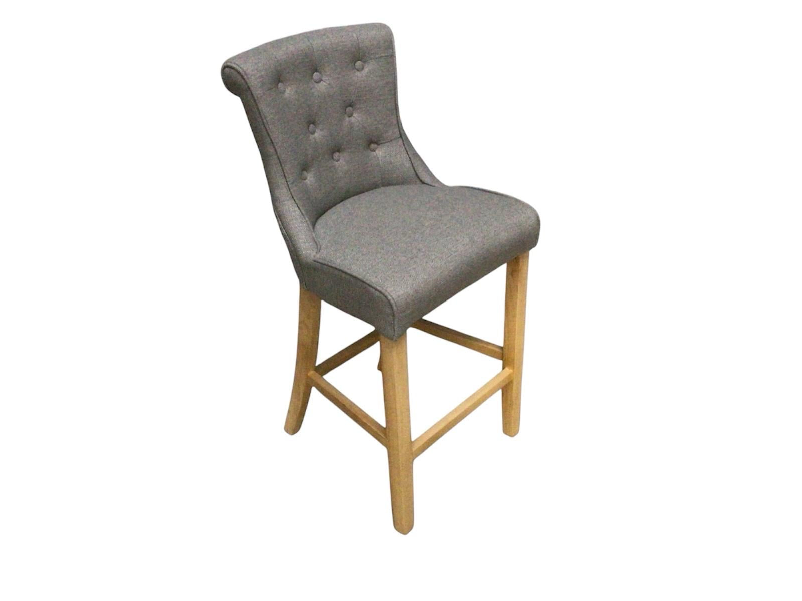 Kingston Cement Grey Linen Bar Stool