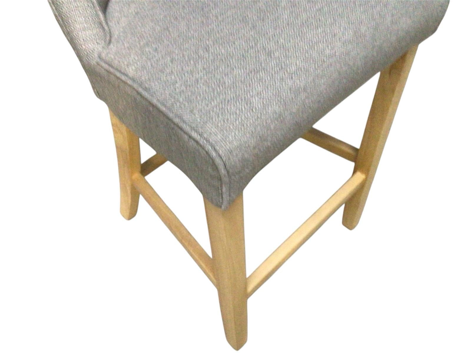 Kingston Cement Grey Linen Bar Stool