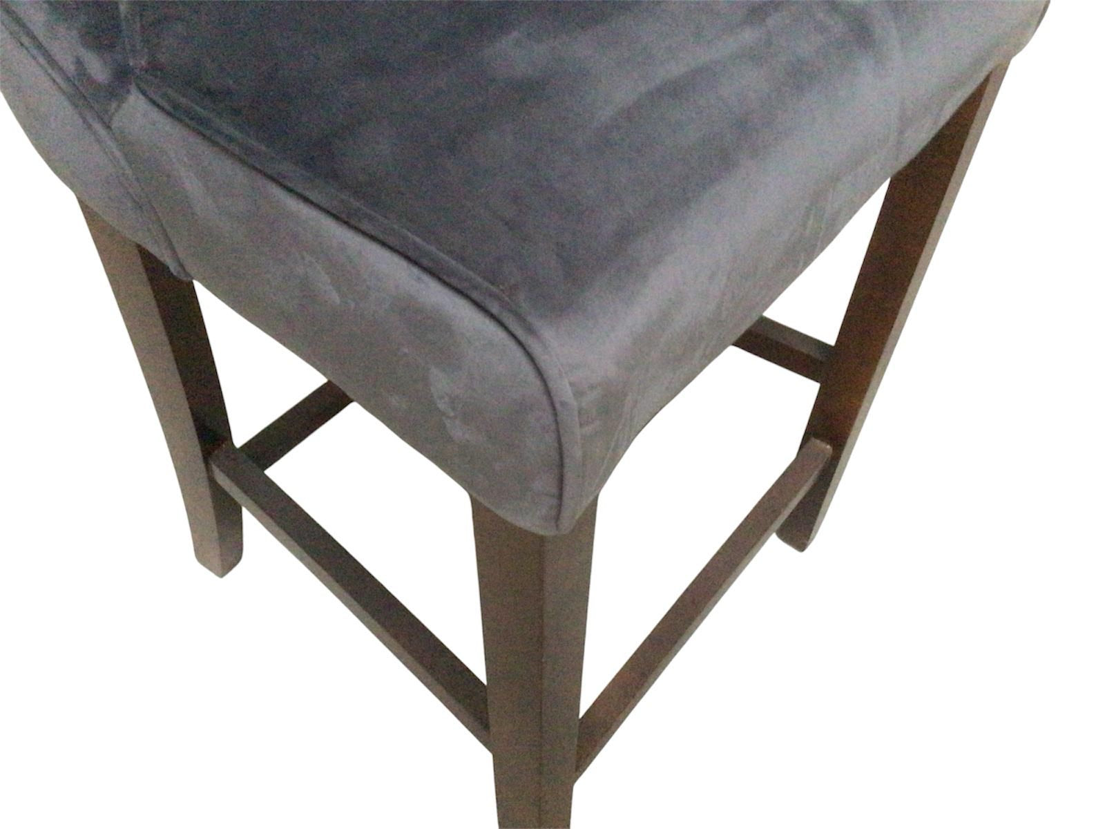 Kingston Grey Velvet Bar Stool