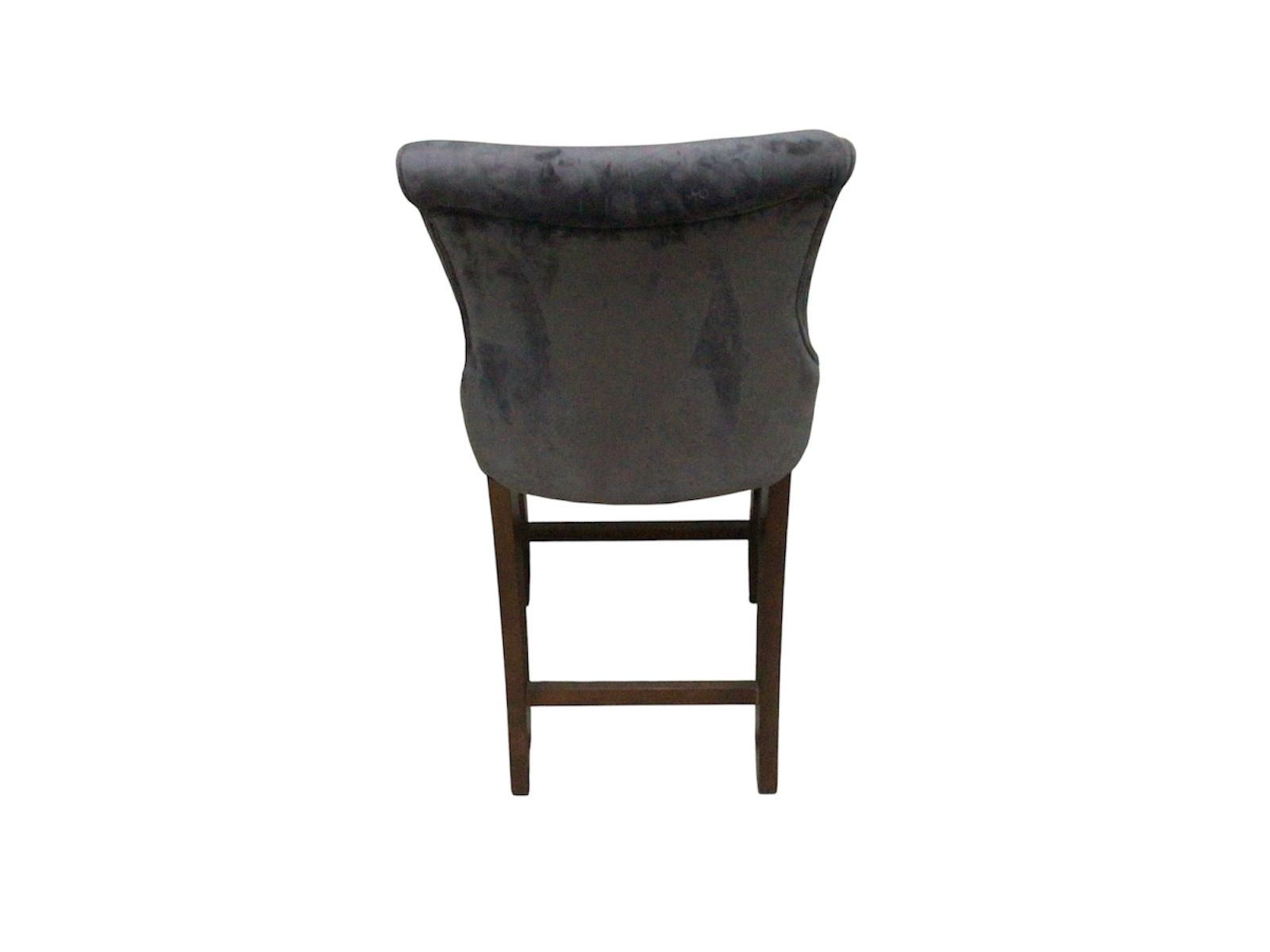 Kingston Grey Velvet Bar Stool