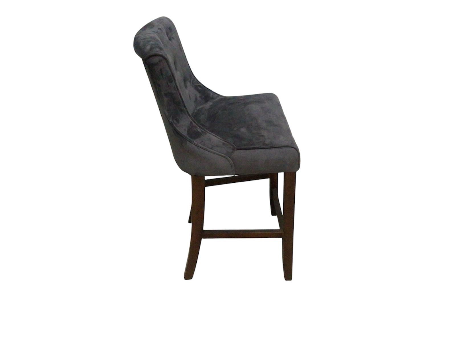 Kingston Grey Velvet Bar Stool