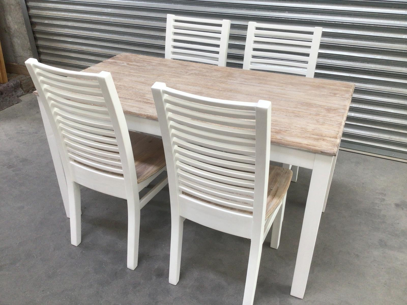 Maldon 1.2m Oak Dining Set painted Off White