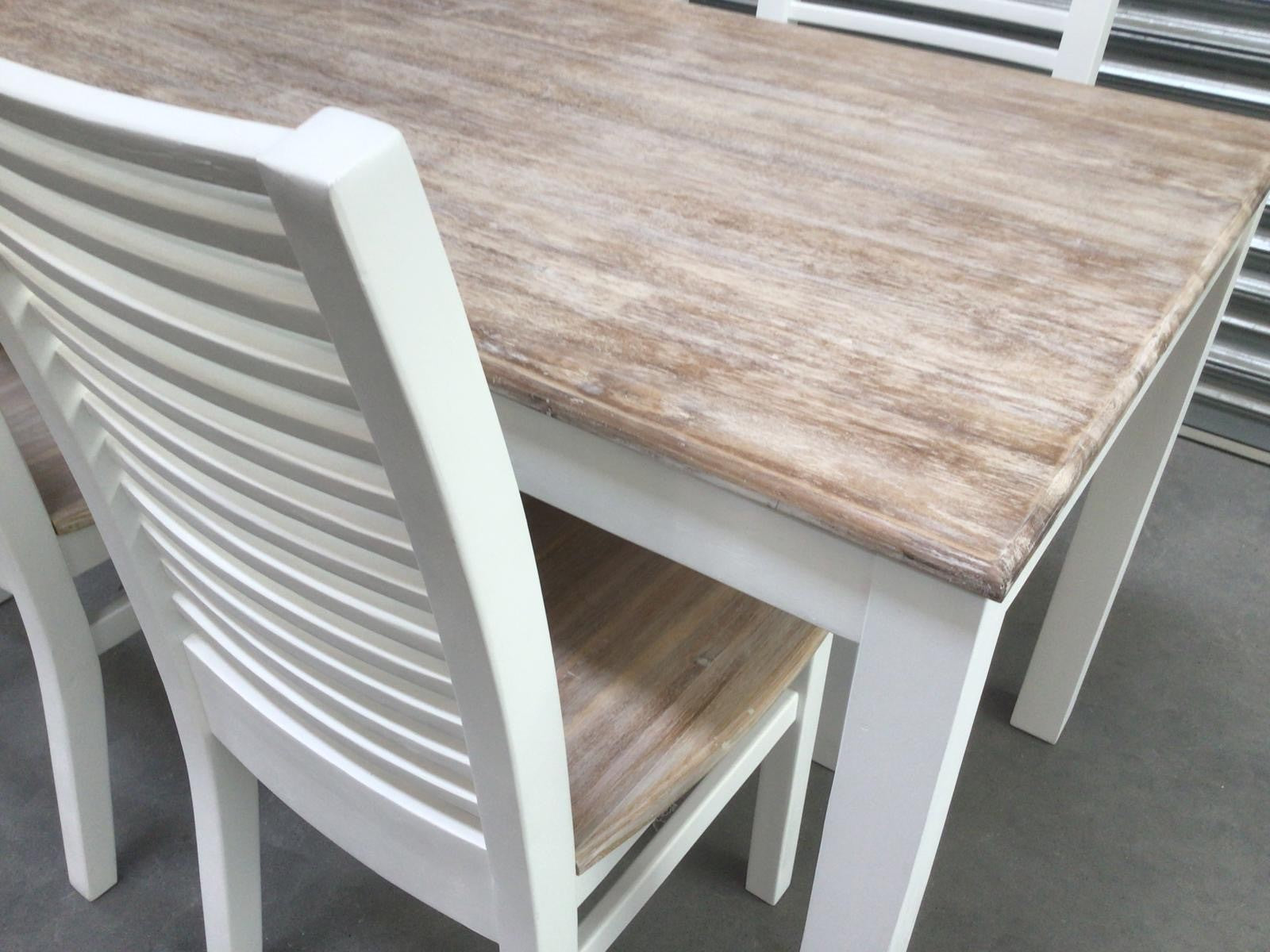 Maldon 1.2m Oak Dining Set painted Off White