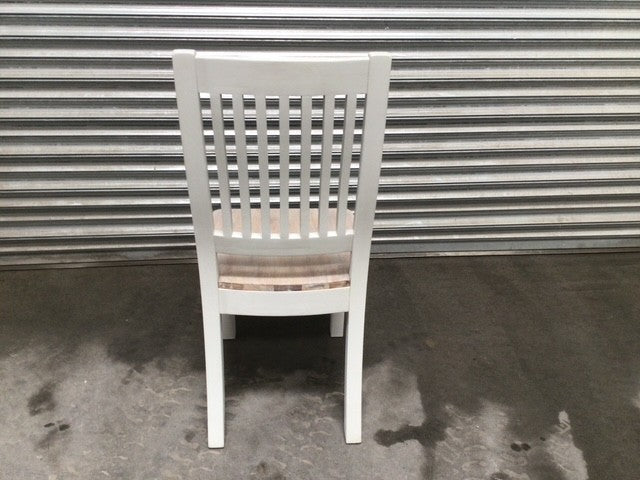 Mia Solid Oak Dining Chair painted Off-White with a Ciffa Finish