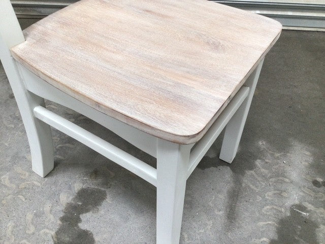 Mia Solid Oak Dining Chair painted Off-White with a Ciffa Finish
