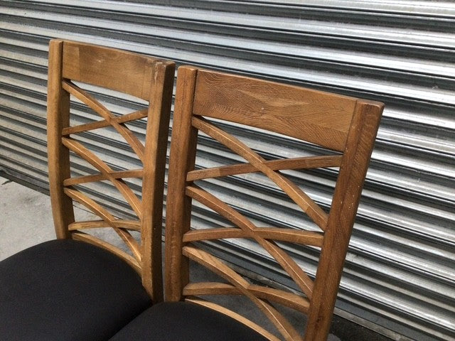 Timber Dining Chair with Triple Cross-Back (Nove05) - Set of 2