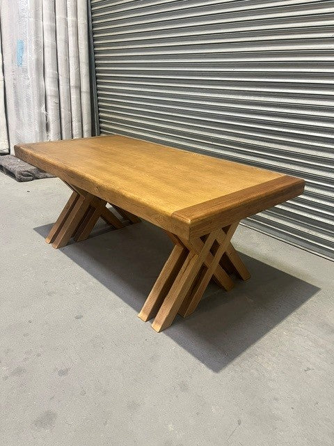 Cologne Oak 2m Dining Table - Ex-Display (Oct 02)