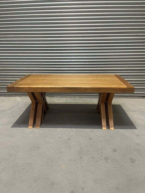 Cologne Oak 2m Dining Table - Ex Display (Oct 01)