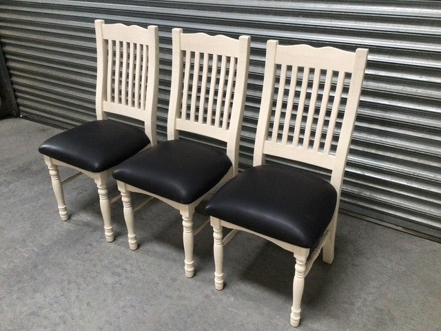 Painted Dining Chairs - Set of 3 (Oct32)
