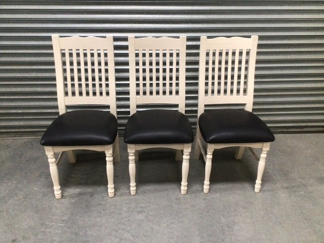 Painted Dining Chairs - Set of 3 (Oct32)