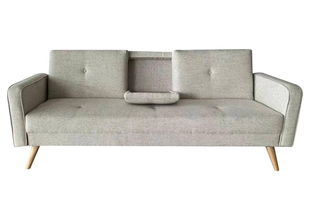Otto 3 Seater Click Clack Sofa Bed - Beige Linen