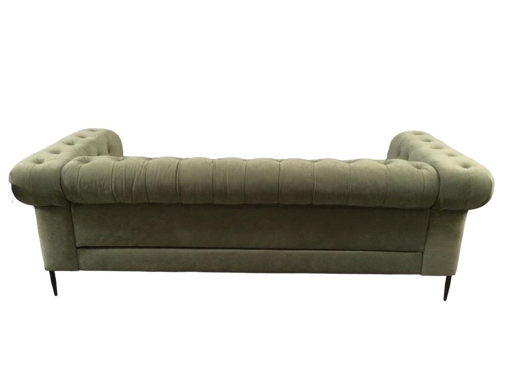 Mint green on sale leather couch