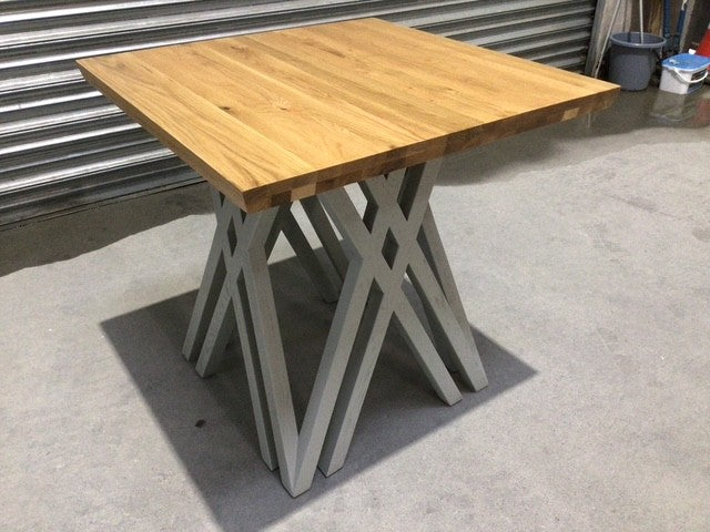 Pythagoras 80cm Square Dining Table - French Grey