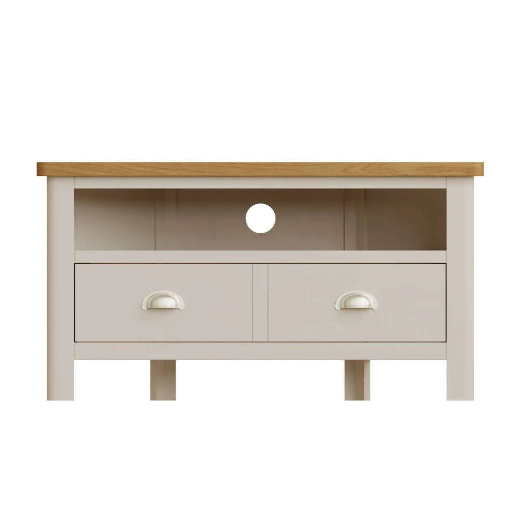 Suffolk Oak Corner TV Unit painted Truffle