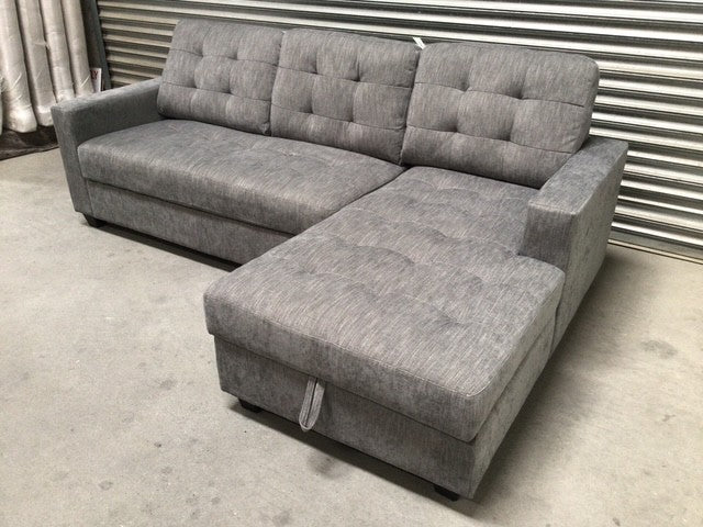 Springfield Grey Linen Corner Sofa - Ex Display Model