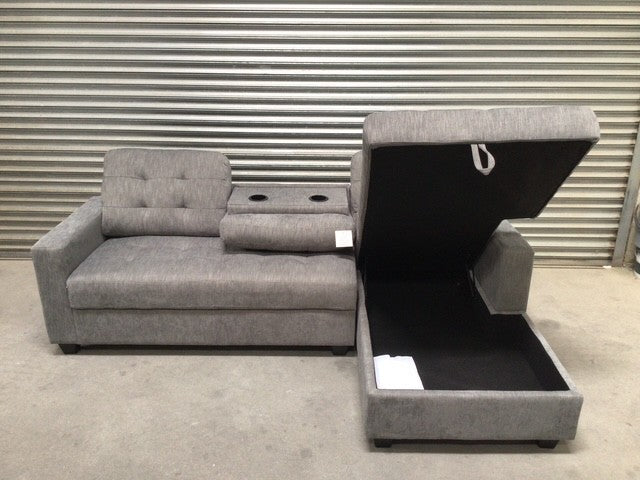 Springfield Grey Linen Corner Sofa - Ex Display Model