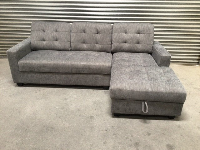Springfield Grey Linen Corner Sofa - Ex Display Model