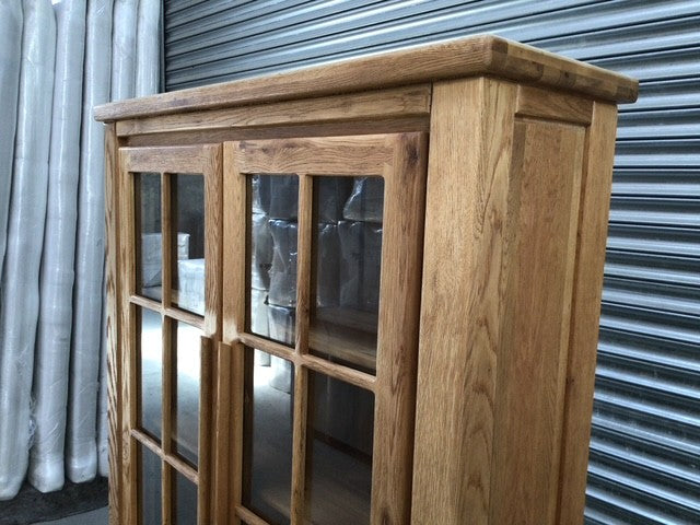 Tommy Oak Glass Display Cabinet - Sep 01