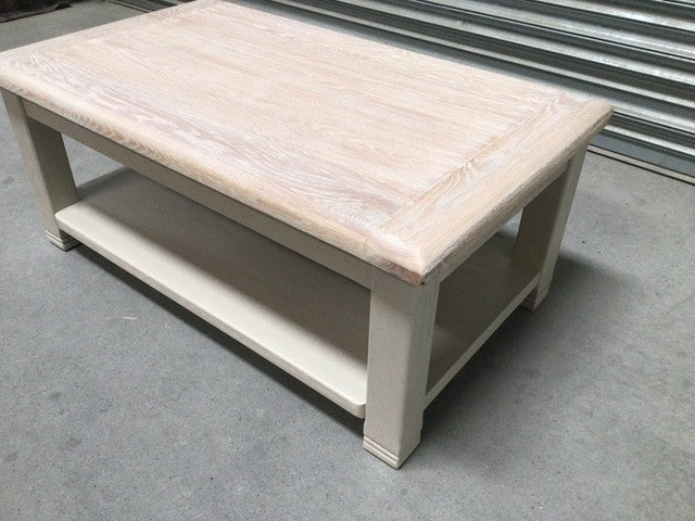 Danube Oak Coffee Table painted Oyster - Sep10