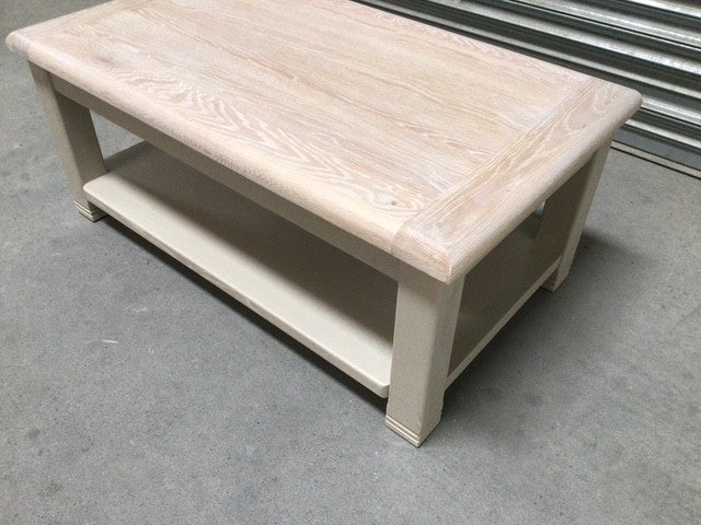 Danube Oak Coffee Table with Shelf - Sep11