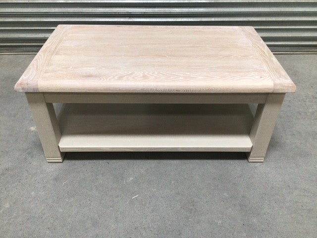Danube Oak Coffee Table with Shelf - Sep11