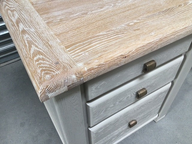 Danube Oak Desk painted Oyster with a Ciffa Finish - Sep 26