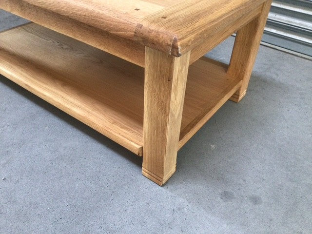 Danube Oak Coffee Table with Shelf - Sep 03