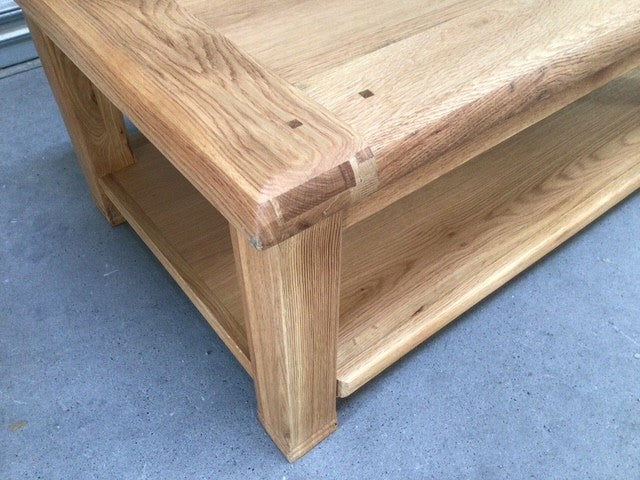 Danube Oak Coffee Table with Shelf - Sep 03