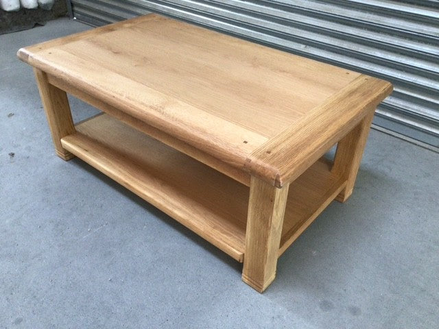 Danube Oak Coffee Table with Shelf - Sep 03