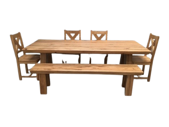 Tanna Solid Oak 2.4m Dining Set
