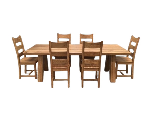 Tanna Solid Oak 2.4m Dining Set