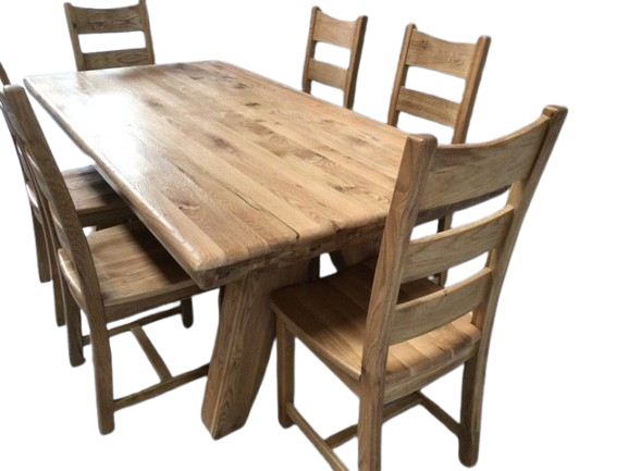 Tanna Solid Oak 2m Dining Set