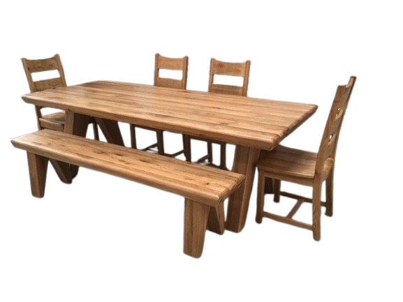 Tanna Solid Oak 2.4m Dining Set