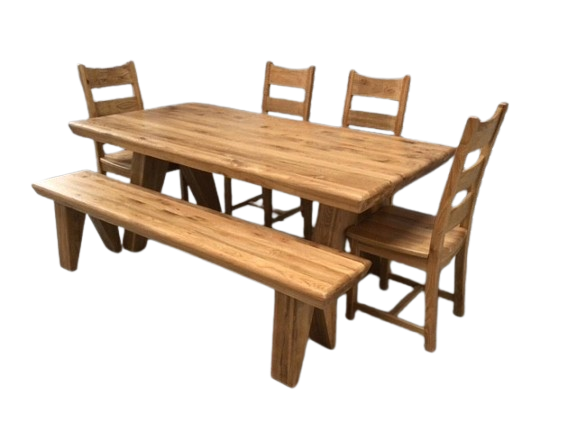 Tanna Solid Oak 2m Dining Set