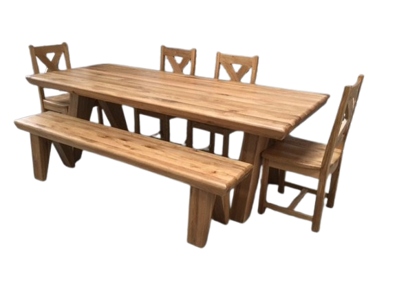 Tanna Solid Oak 2.4m Dining Set